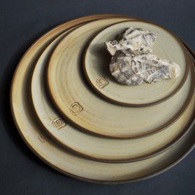 Dorte Visby keramik - tallerkener stentøj 'Sand'