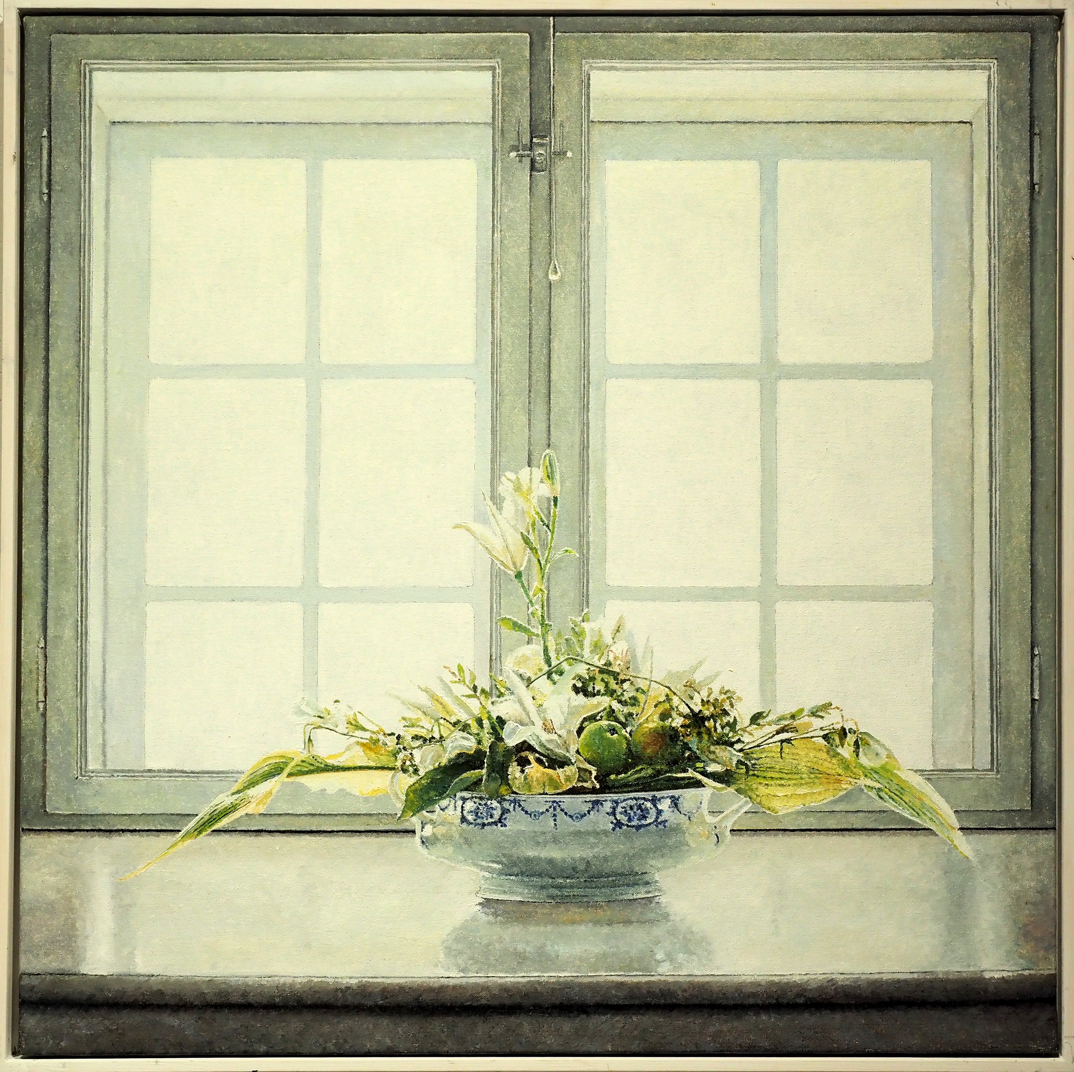 Blomsteropsats i vindueskarm
